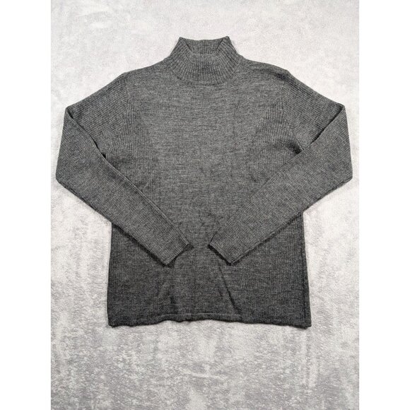 Knitting Needles Womens Large Merino Wool Turtleneck Knit Old Money Mature - Picture 1 of 7